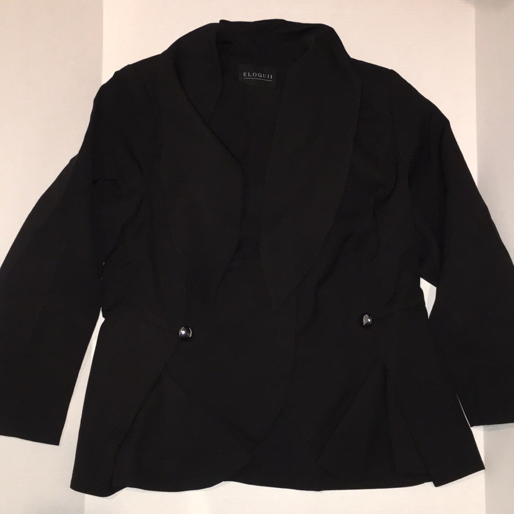 ELOQUII Black Double Button Blazer – Size 18 – NWT